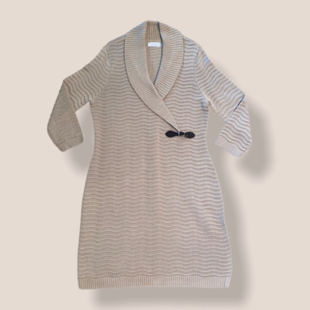 Calvin Klein Tan Sweater Dress